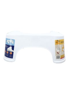HONEYBEE Non-Slip Rubber Feet Slip Resistant Grip Toilet Stool White 21 x 35.5 x 52 cm DH-P-09  - Image 1