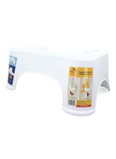 HONEYBEE Non-Slip Rubber Feet Slip Resistant Grip Toilet Stool White 21 x 35.5 x 52 cm DH-P-09  - Image 3