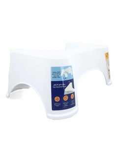 HONEYBEE Non-Slip Rubber Feet Slip Resistant Grip Toilet Stool White 21 x 35.5 x 52 cm DH-P-09  - Image 2