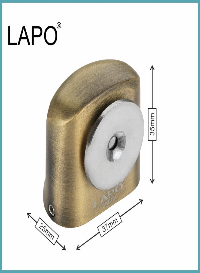 LAPO Premium Magnetic Door Stopper | Floor Mounted Door Magnet for Home, Office, & Hotel | Secure Magnetic Door Catcher with Antique Finish (Model LM-01) - Image 5