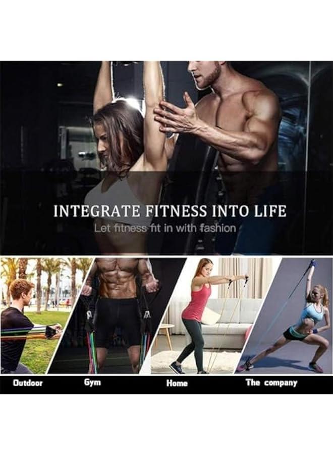 رينكس غوودر مجموعة احزمة مقاومة م 11 قطعة، احزمة مقاومة محمولة للتمري 5 تماري قالة للتكديس حتى 150 اود، مجموعة تماري اللياقة الدية المزلية مع مرساة ا واشرطة كاحل ومقاض لتدري القوة - Image 2