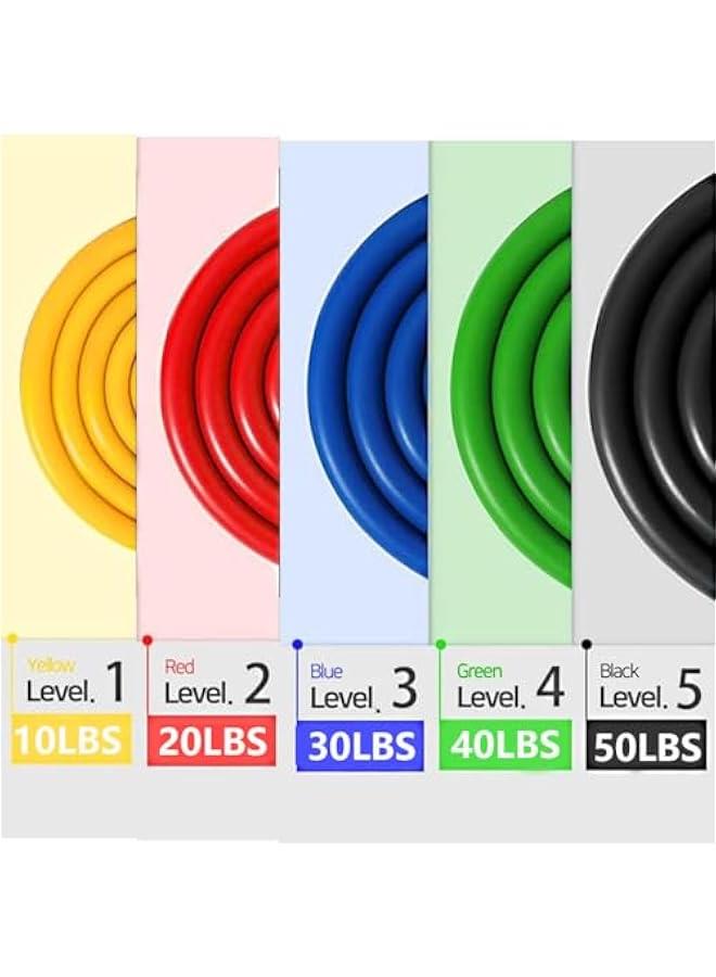 رينكس غوودر مجموعة احزمة مقاومة م 11 قطعة، احزمة مقاومة محمولة للتمري 5 تماري قالة للتكديس حتى 150 اود، مجموعة تماري اللياقة الدية المزلية مع مرساة ا واشرطة كاحل ومقاض لتدري القوة - Image 3