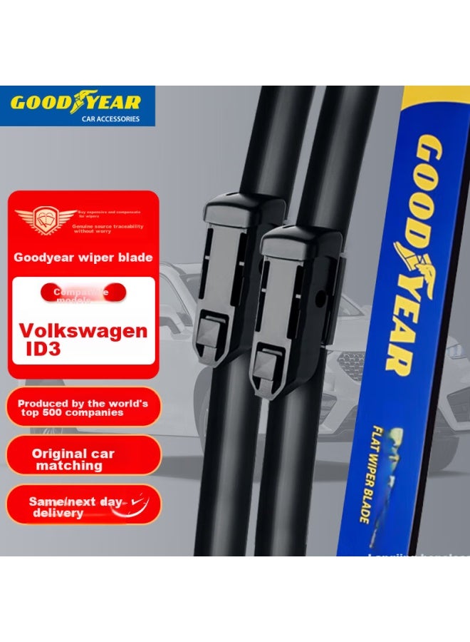 GOODYEAR Goodyear, Volkswagen Id3 Windshield Wiper Blades, Original Boneless, Front Rubber Strip, Rear Id.3 Wiper, 30/30  - Image 1