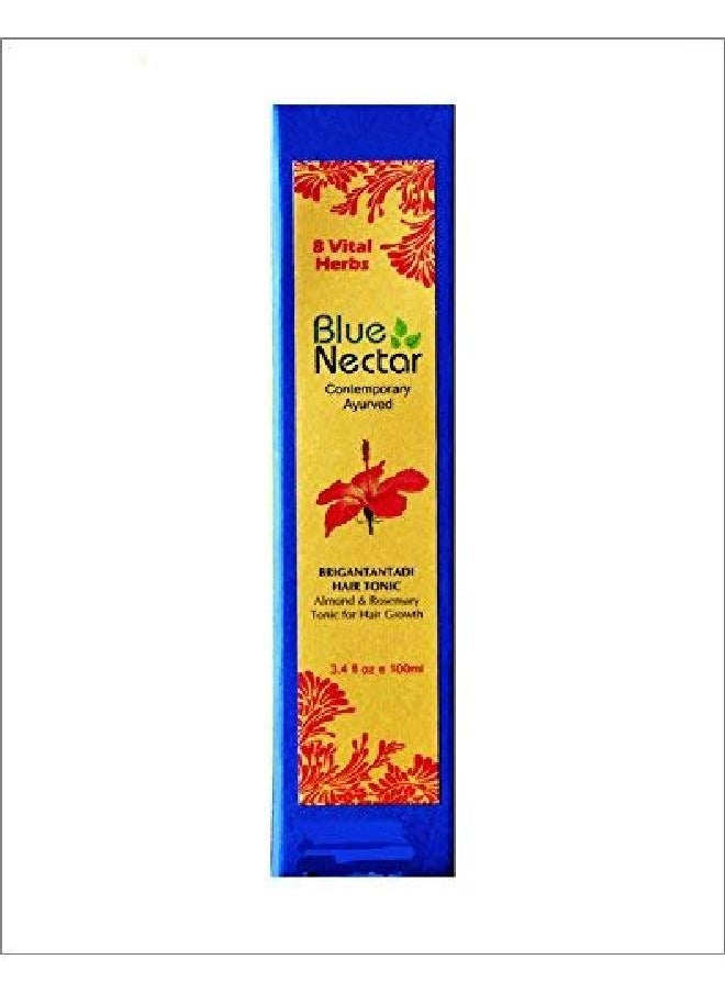 Blue Nectar Hair Growth Serum With Rosemary Oil For Hair Growth. Hair Tonic With Hair Fall Control Oil For Smooth Styling (8 Herbs100 Ml)  - Image 3
