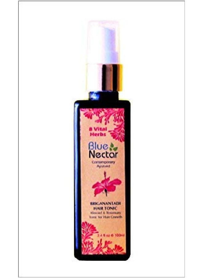 Blue Nectar Hair Growth Serum With Rosemary Oil For Hair Growth. Hair Tonic With Hair Fall Control Oil For Smooth Styling (8 Herbs100 Ml)  - Image 2