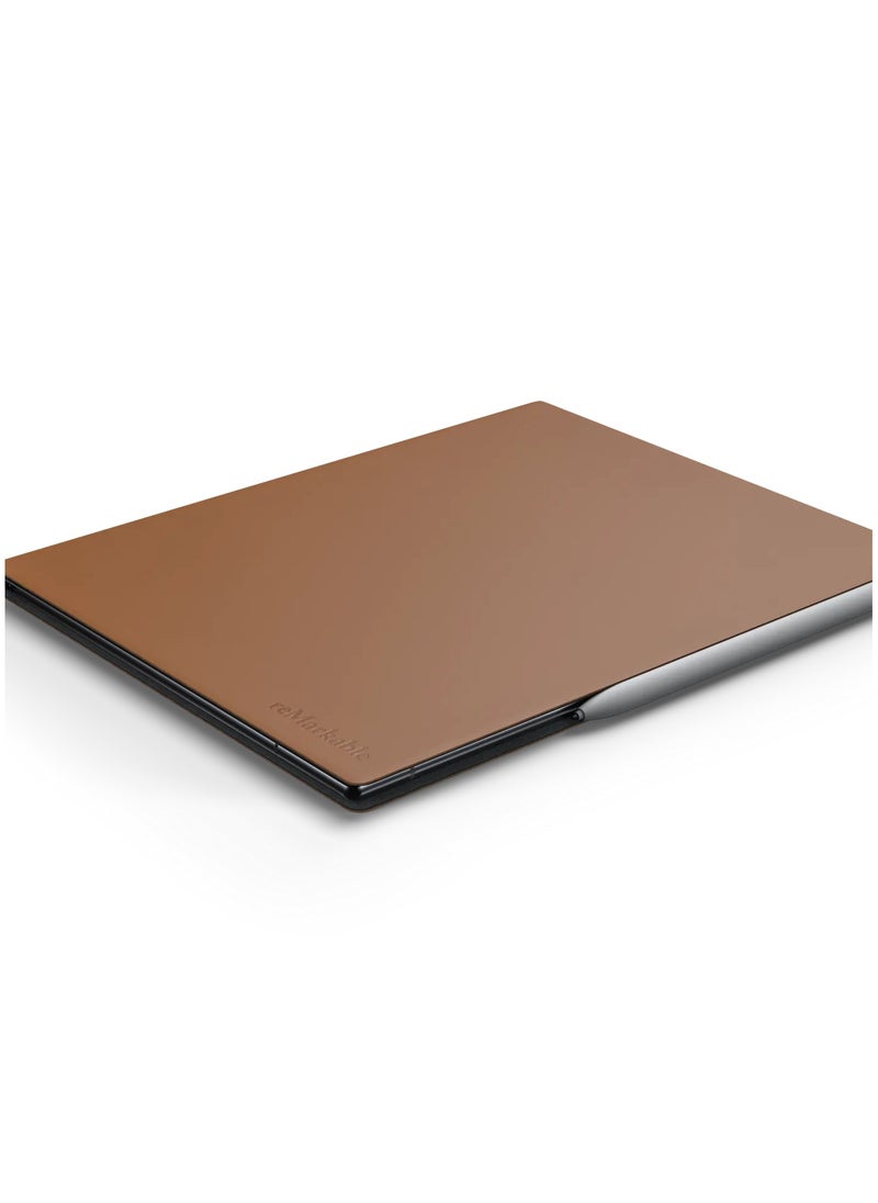 reMarkable 2 Paper Tablet 10.3" with Marker Plus and Book Folio in Premium Brown Leather Case