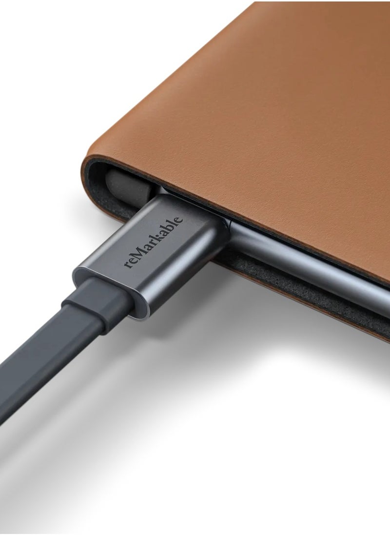 reMarkable 2 Paper Tablet 10.3" with Marker Plus and Book Folio in Premium Brown Leather Case