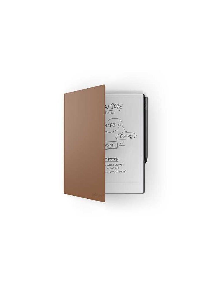 reMarkable 2 Paper Tablet 10.3" with Marker Plus and Book Folio in Premium Brown Leather Case