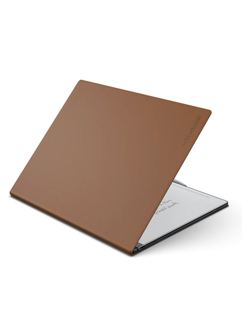 reMarkable 2 Paper Tablet 10.3" with Marker Plus and Book Folio in Premium Brown Leather Case