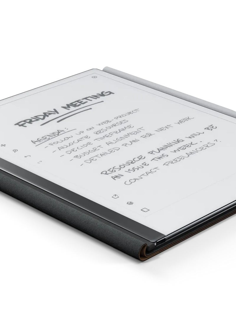 reMarkable 2 Paper Tablet 10.3" with Marker Plus and Book Folio in Premium Brown Leather Case