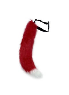 2023 Cute Fox Tail Cosplay Cat Accessory Set Red white tip