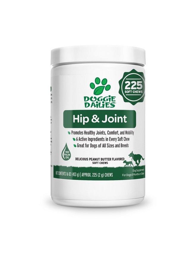 Doggie Dailies - Doggie Dailies Glucosamine for Dogs - 225 Chews - Joint Supplement for Dogs of All Breeds & Sizes - Hip and Joint Supplement for Dogs - Premium Glucosamine and Chondroitin for Dogs (Peanut Butter) - Image 1