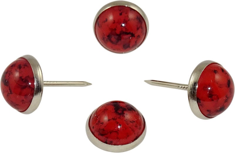 ® 7/16" Marble Design Upholstery Nails Sofa Tacks 25 PCS/Pack DWM (Dark Red)