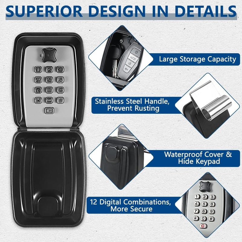 Piclafe Portable Car Window Lock Box for Keys with Key Labeling Tag - Image 3