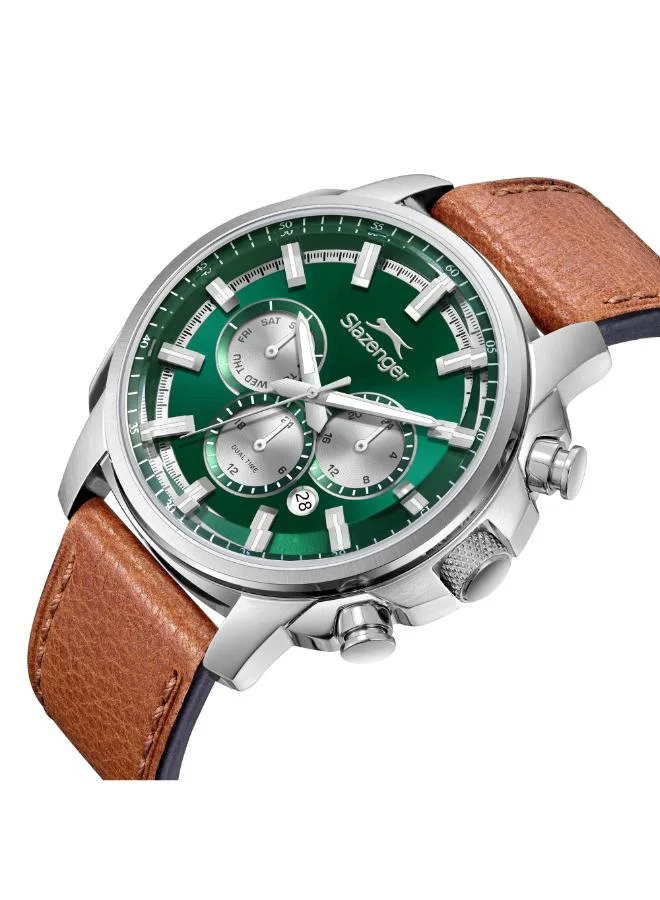 سلازنجر Men's Leather Multi Function Watch SL.9.2480.2.02 - 43 mm