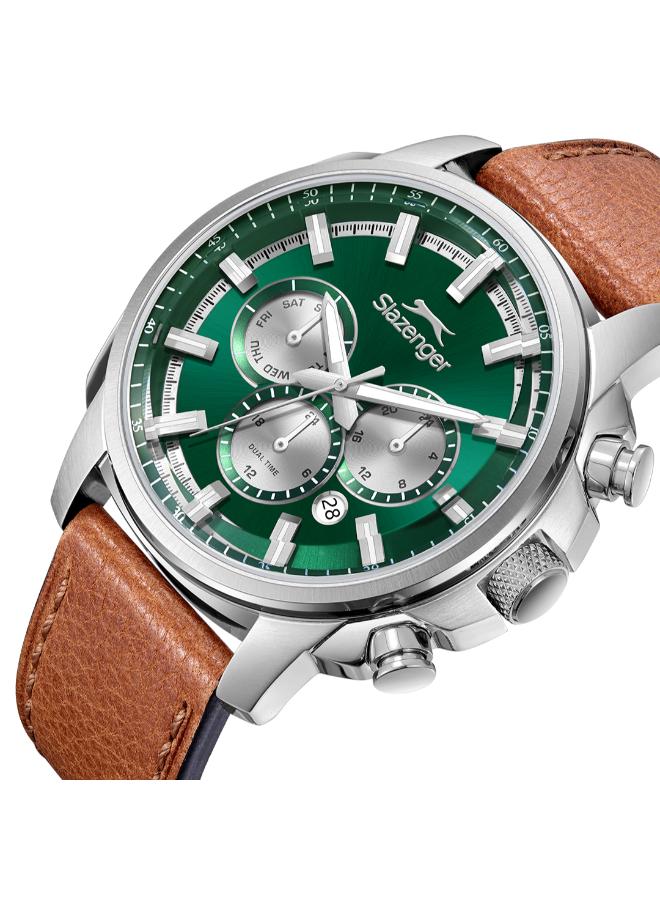 سلازنجر ساعة جلدية متعددة الوظائف للرجال - Image 5