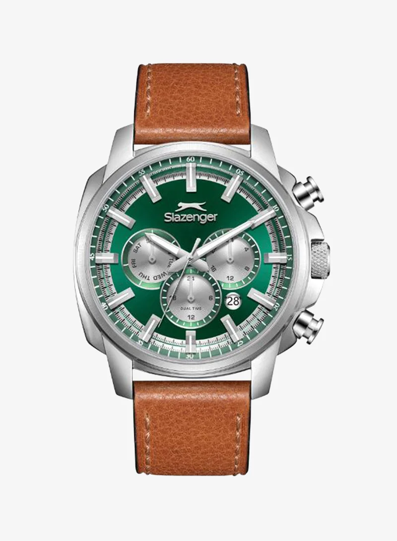 Slazenger Men's Leather Multi Function Watch SL.9.2480.2.02 - 43 mm