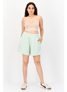 adidas Originals Women Sportswear Fit Drawstring Outdoor Short, Light Green  - Image 2