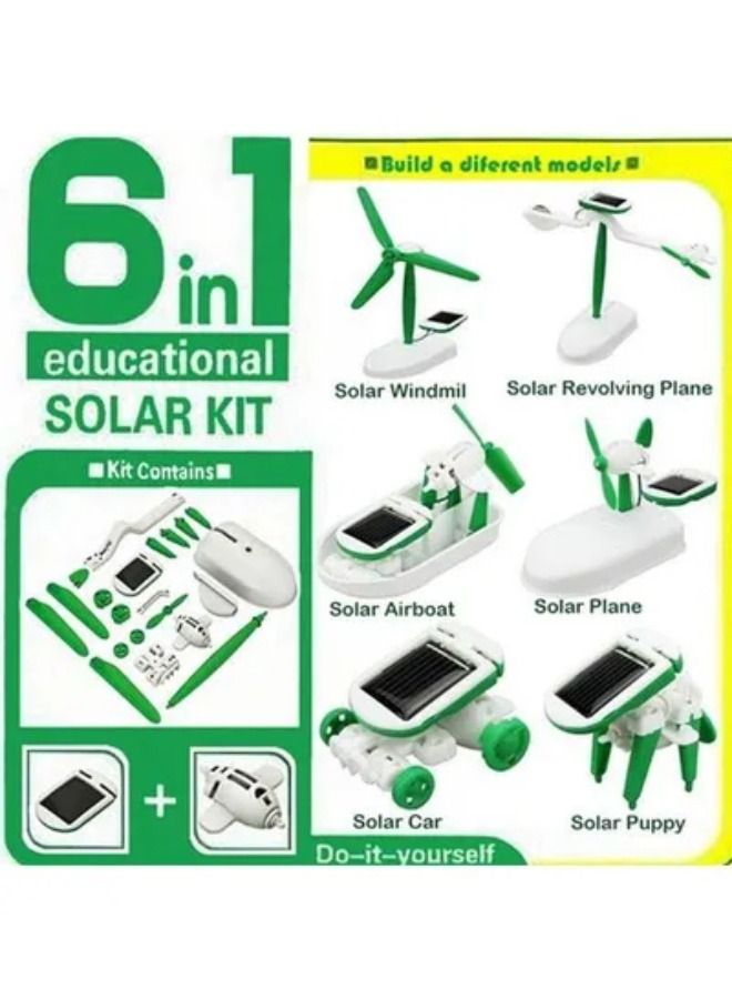 6 In 1 Creative Educational Learning Power Solar Robot Toys Kit  - Image 1