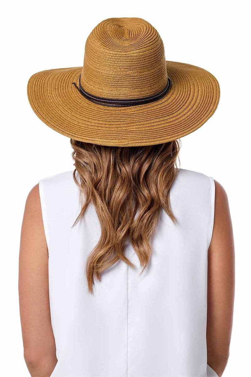Coolibar Women's Sun Hat with Chin Cord - UPF 50+ Sun Protection - Tempe in Tan - Image 4