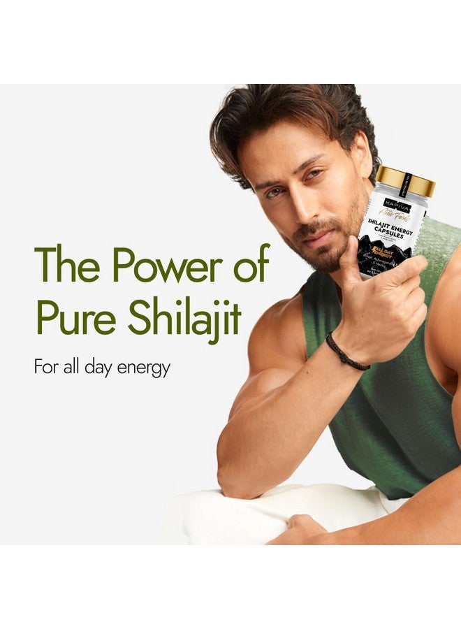 Kapiva كابيفا شيلجيت/شيلاجيت طاقة 60 كبسولة | مصنوع من شيلجيت نقي 100% | لطاقة وتحمل طوال اليوم | مع أشواغاندا، غوكشورا | يحتوي على 12 فيتامين و 13 معدن - Image 4