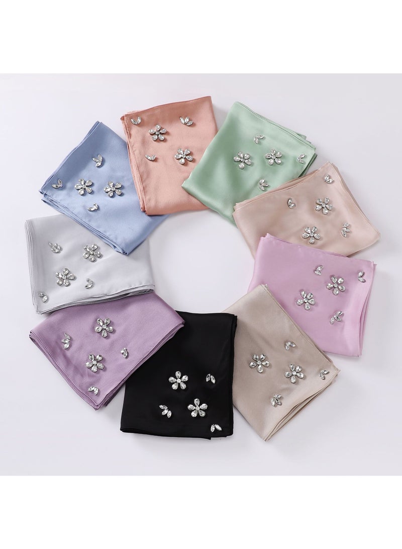 Nariele New Chiffon Handmade Diamond Headscarf - Image 3