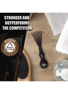 bossman The Claw Round Hair Brush Cleaner Tool 3 Inch - Cleans Boar Bristle, Wave Or Plastic Brushes And Combs - Black Hairbrush Cleaning Rake - Cat Brush & Dog Brush Cleaner  - Image 4