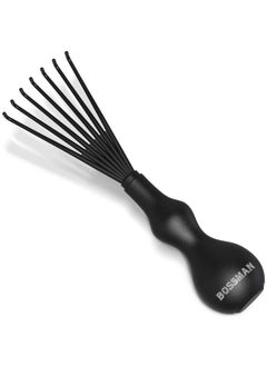 bossman The Claw Round Hair Brush Cleaner Tool 3 Inch - Cleans Boar Bristle, Wave Or Plastic Brushes And Combs - Black Hairbrush Cleaning Rake - Cat Brush & Dog Brush Cleaner  - Image 1