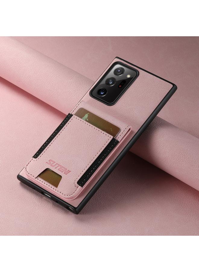 Suteni Case For Samsuny Galaxy Note20 5G H03 Litchi Leather Card Bag Stand Back Phone Case - Image 2