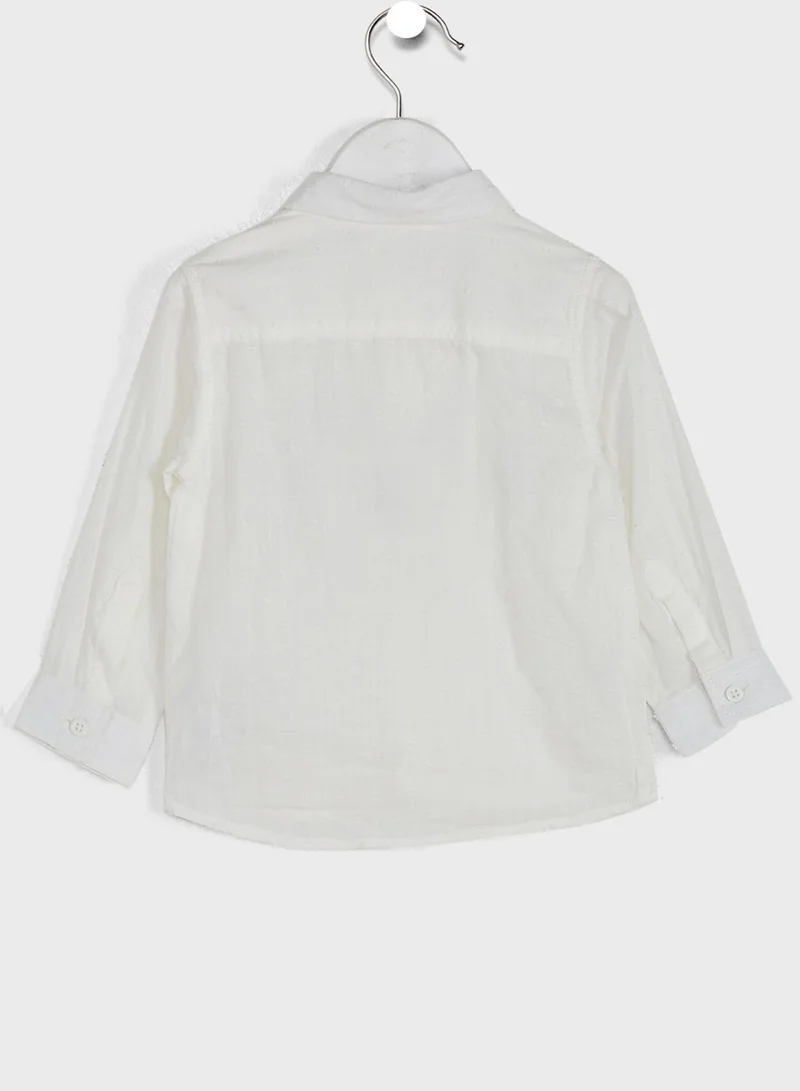 MINIKLUB Infant Essential Shirt + Trousers Set With Bow Tie
