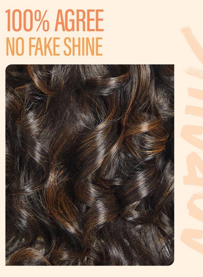 GORGIUS Glueless Wavy Wig with Bangs Highlight Brown Synthetic Curtain Bang Wig with Realistic Scalp 22 Inch - Image 4