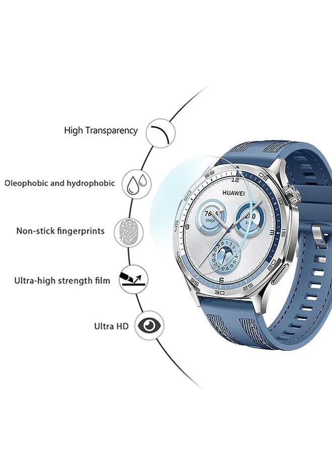 SUNDAREE - 2 Pack Huawei Watch GT5/GT5 Pro  46MM Screen Protector, Tempered Glass with Alignment Stickers, Scratch-Resistant, HD, Ultra-Thin, Easy to Install, Full Coverage Protection for 46mm Watch - Image 1