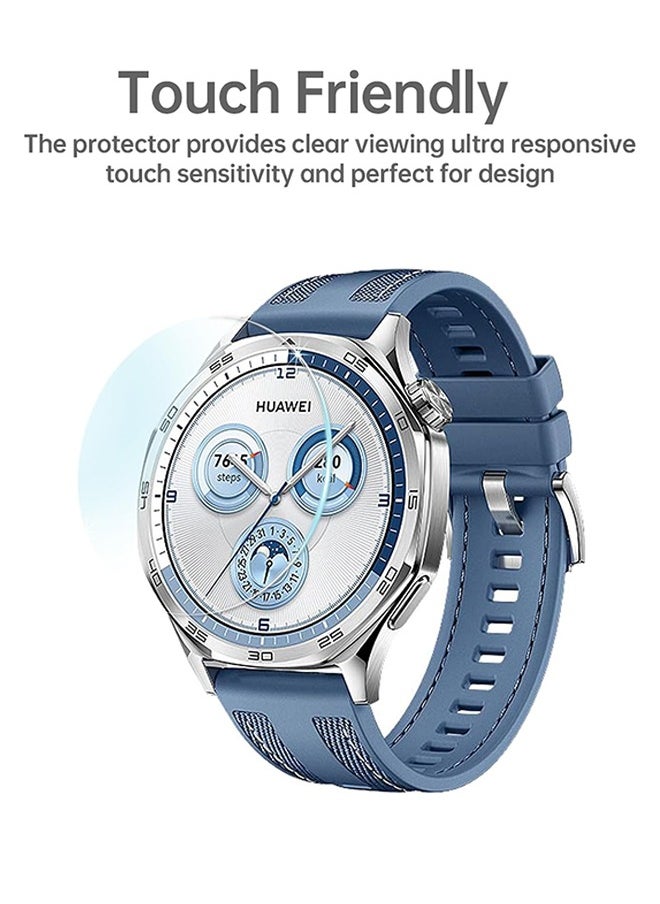 SUNDAREE - 2 Pack Huawei Watch GT5/GT5 Pro  46MM Screen Protector, Tempered Glass with Alignment Stickers, Scratch-Resistant, HD, Ultra-Thin, Easy to Install, Full Coverage Protection for 46mm Watch - Image 1