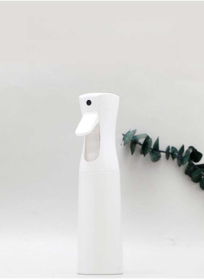 WAOKN - Continuous Spray Bottle (300ml) Ultra-Fine Water Mist Plastic Sprayer - For Disinfection, Hair Styling, Cleaning, Salon, Botanical, Essential Oil Fragrance and More - White - Image 1