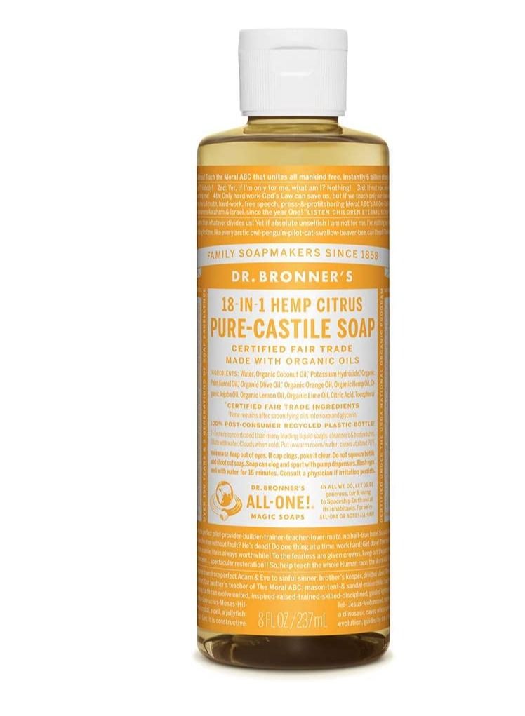 دكتور برونرز صابون سائل عضوي برائحة الحمضيات 237 مل