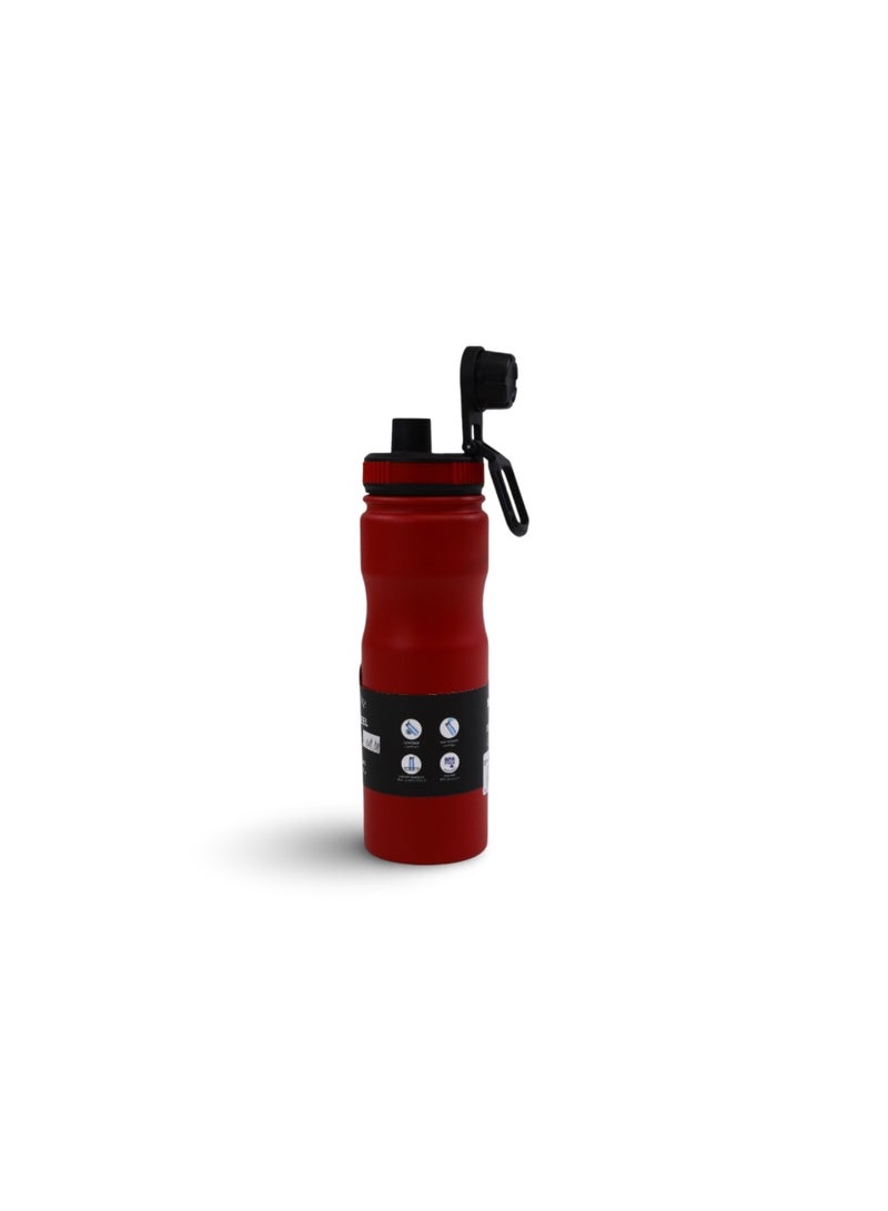 Tank Stainless Steel Cold Bottle 650ml – Dark Red - Image 1
