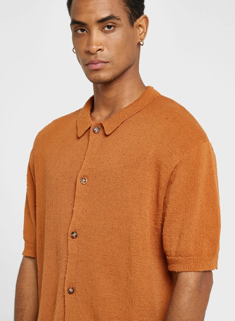 TOPMAN Textured Relaxed Fit Shirt