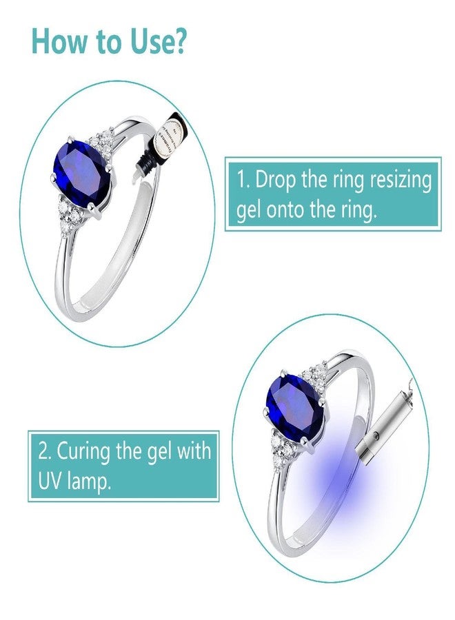 Feramox Invisible Ring Size Adjuster for Loose Rings Ring Adjuster Fit Any Ring Resizing Gel with UV Light Ring Snuggie Filler - Image 4