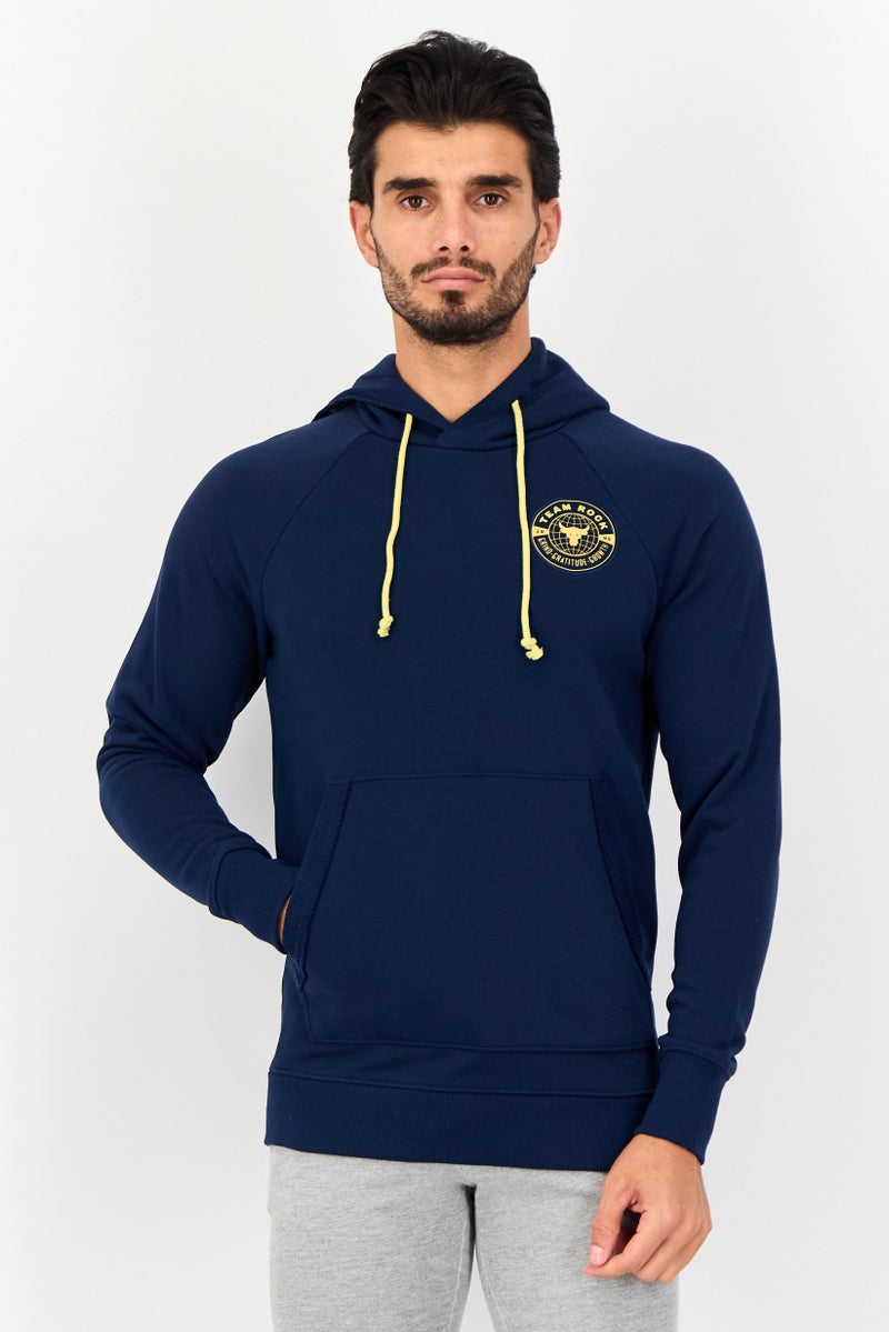 UNDER ARMOUR Men Loose Fit Outdoor Hoodie, Navy BLue - Image 1