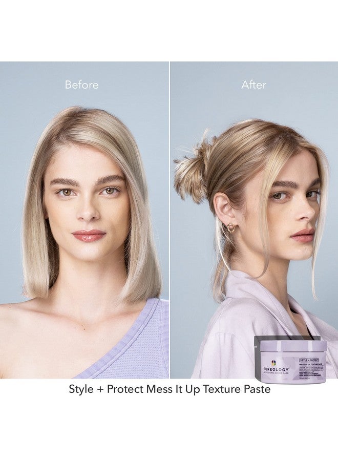 بيورولوجي معجون بيورولوجي ستايل + بروتكت مس إت أب الملمس | للشعر المصبوغ | ثبات متوسط ولمعان | خالٍ من الكبريتات | نباتي | عبوة مُحدثة | 3.4 أونصة سائلة | - Image 3