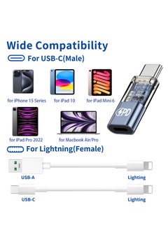 SYOSI USB C to Lightning Adapter PD Fast Charging and Data Transfer Compatible with iPhone 15 Pro Max iPad Pro Air Type C Converter Data Transfer and 27W PD Fast Charging for iPad 10 Mini 6 Not Audio OTG  - Image 5