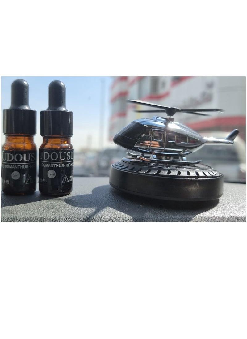 Generic - Car Air Freshener Aroma Helicopter Shape Solar Powered - Image 1