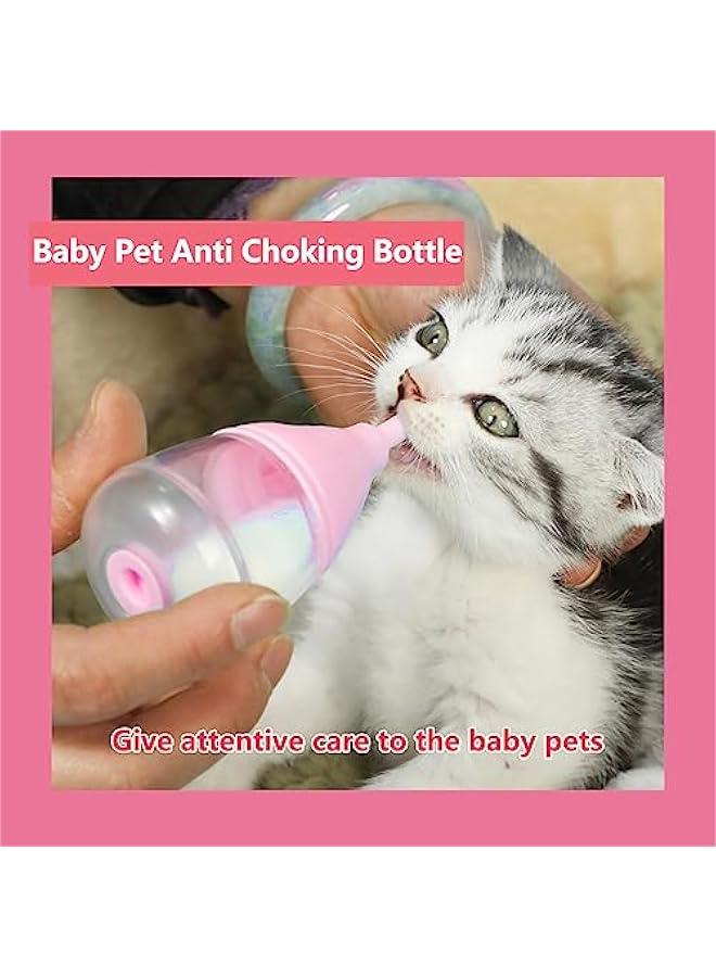 زجاجات للاطعام الصغيرة للقطط والجراء الجدد الولادة (وردي) - Image 3