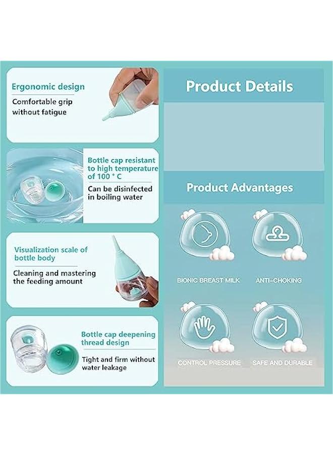 زجاجات للاطعام الصغيرة للقطط والجراء الجدد الولادة (وردي) - Image 5