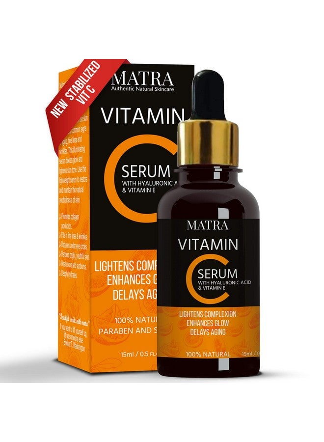 Matra Vitamin C Face Serum With Hyaluronic Acid, Niacinamide & Vit E For Ultra Glow, Skin Brightening & Anti-Aging, 15Ml - Image 1