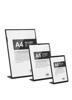 Eckek Eckek  ABS Plastic Sign Holder，Menu Displays L Shape Sign Stand  - Image 2