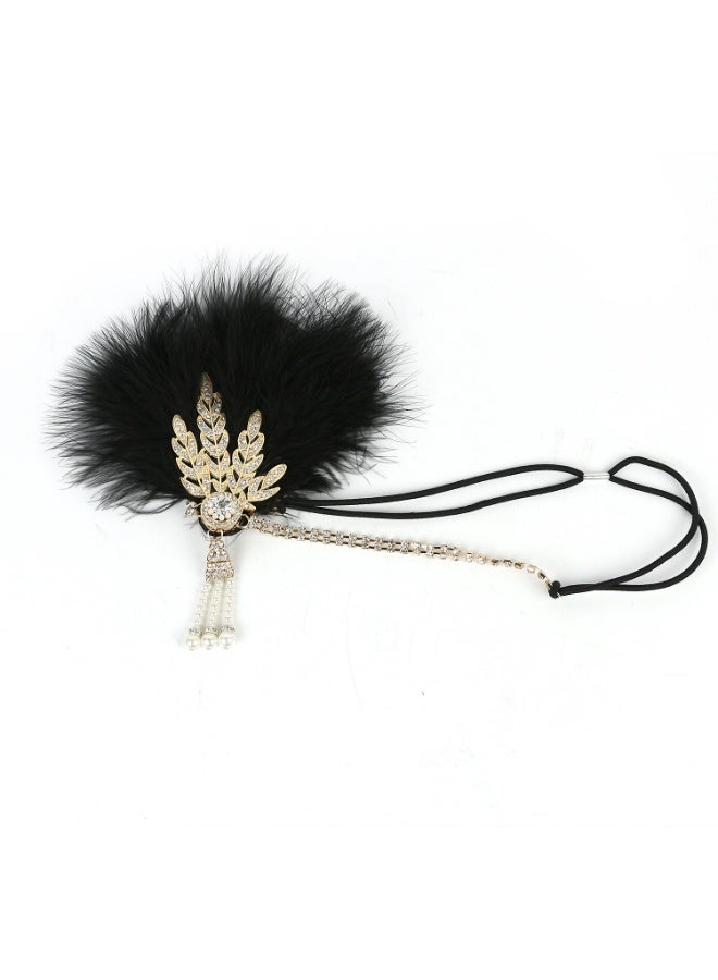 1920s Feather Headwear, Rhinestone Headpiece, Roaring 20s Great Gatsby Headpiece Hair Accessories for Women - Image 2