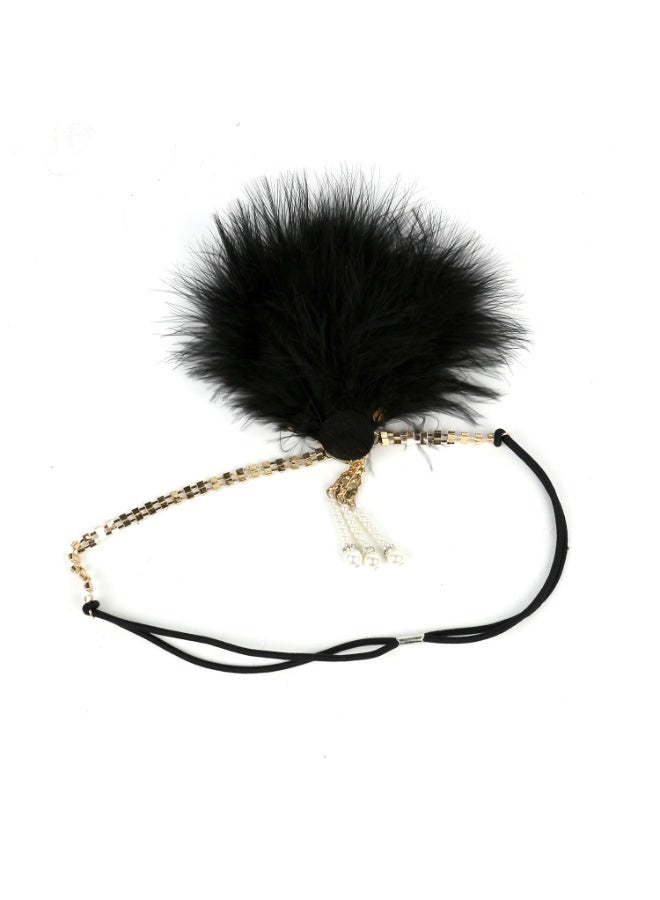 1920s Feather Headwear, Rhinestone Headpiece, Roaring 20s Great Gatsby Headpiece Hair Accessories for Women - Image 3