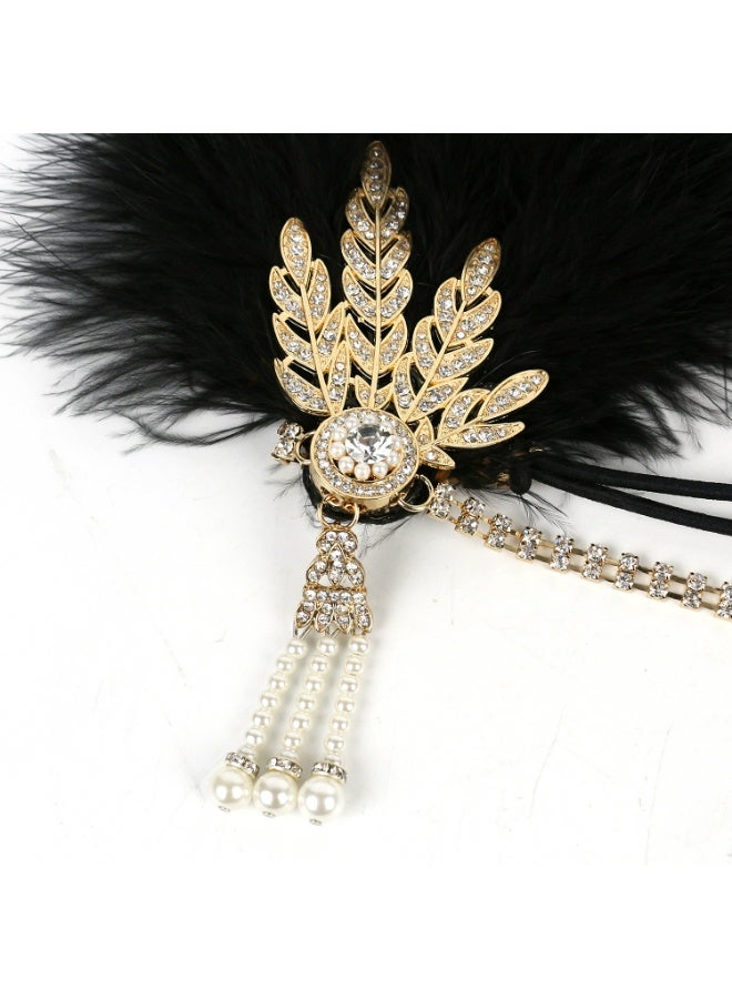 1920s Feather Headwear, Rhinestone Headpiece, Roaring 20s Great Gatsby Headpiece Hair Accessories for Women - Image 4