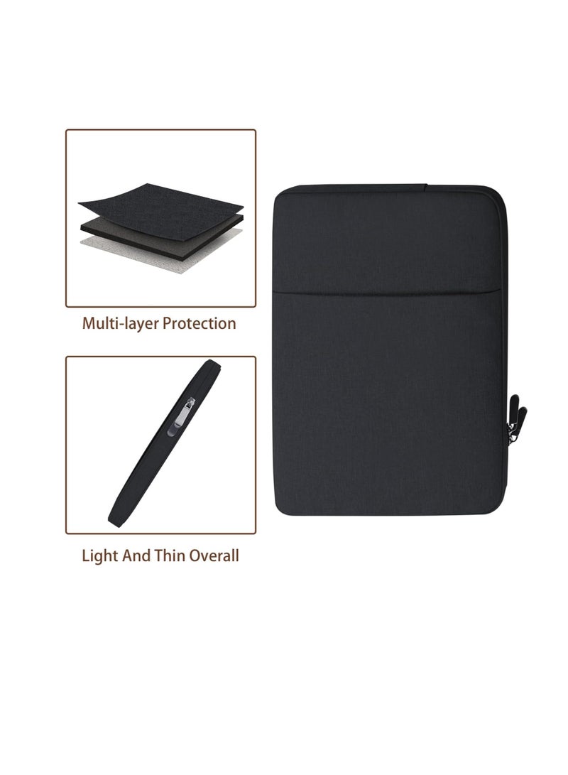 13 inch Laptop Sleeve Bag Compatible with MacBook Air Mac Pro M1 Surface Lenovo Dell HP Computer Bag Accessories Polyester Case with Pocket (Black)  - Image 4